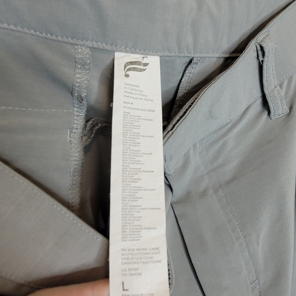 Fabletics Mens The Only Pant L Light Gray - Picture 5 of 5